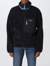 Patagonia Logo-patch Zip-up Fleece Jacket In Blue