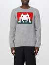 Comme Des Garçons Shirt Graphic Jacquard Crewneck Jumper In Grey