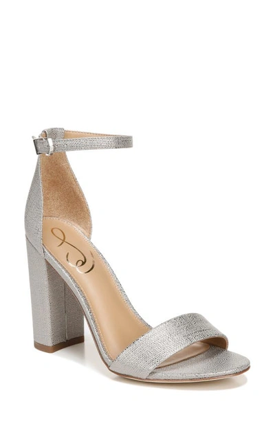 Sam Edelman Yaro Ankle Strap Sandal In Pewter