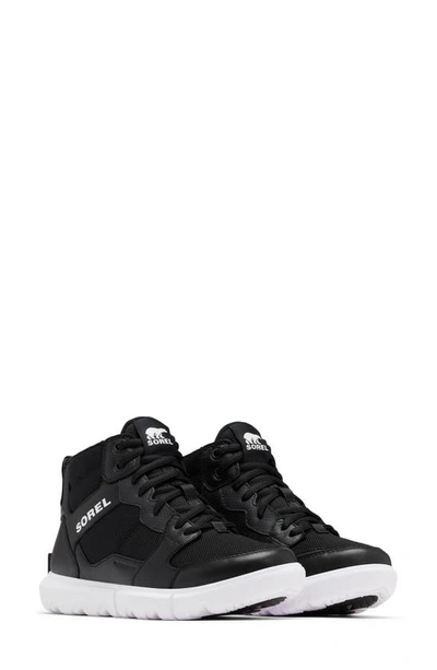 Sorel Women's Explorer Ii Low Lace-up Waterproof Sneakers Women's Shoes In Black/ White