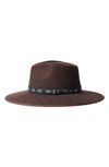 Brixton Jo Felted Wool Rancher Hat In Deep Brown