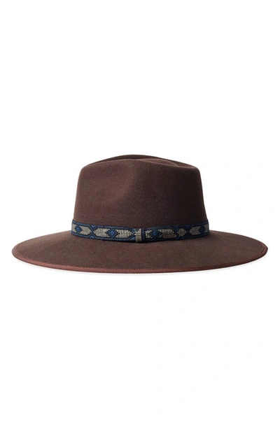 Brixton Jo Felted Wool Rancher Hat In Deep Brown