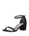 GUCCI SIMPLE SUEDE CHUNKY-HEEL CITY SANDALS,PROD197980021