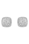 Effy Sterling Silver Diamond Stud Earrings In White