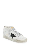 Golden Goose White Mid-star Leather Sneakers