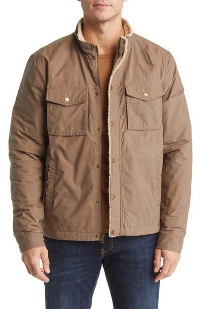 Marine Layer Water Repellent Canvas Jacket In Morel