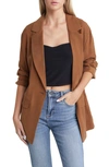 Open Edit Blazer In Brown Toffee