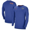Nike Royal Florida Gators 2022 Coach Performance Long Sleeve V-neck T-shirt In Royal