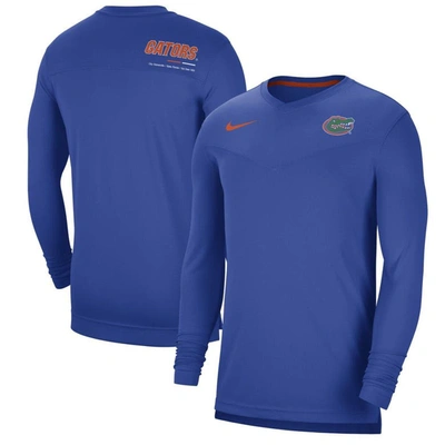 Nike Royal Florida Gators 2022 Coach Performance Long Sleeve V-neck T-shirt