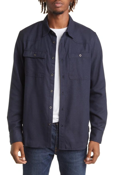 Outdoor Research Feedback Flannel Button-up Shirt In Naval Blue