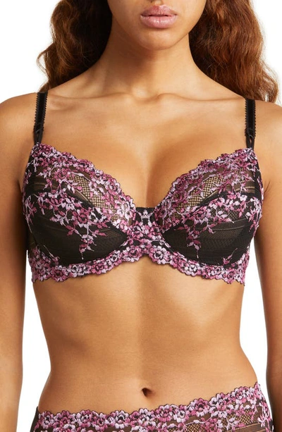 Wacoal Embrace Lace Underwire Bra 65191, Up To Ddd Cup In Blackberry Multi