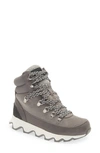 Sorel Kinetic Conquest Waterproof Boot In Quarry/ Sea Salt