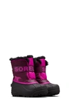 Sorel Kids' Snow Commander Insulated Waterproof Boot In Purple Dahlia