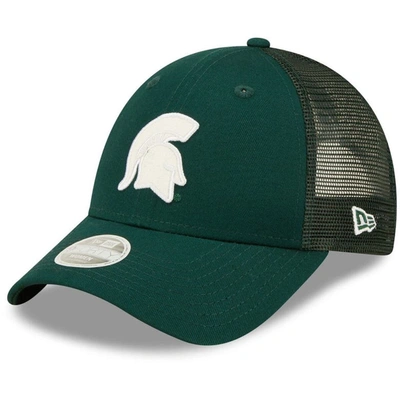 New Era Women's  Green Michigan State Spartans 9fortyâ Logo Spark Trucker Snapback Hat