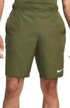 Nike Court Dri-fit Victory Athletic Shorts In Rough Green/ White