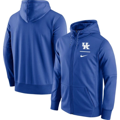 Nike Royal Kentucky Wildcats Logo Stack Performance Full-zip Hoodie