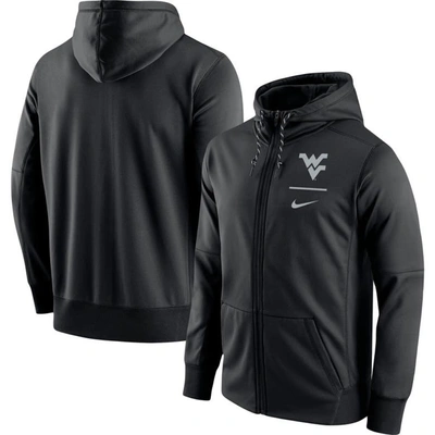 Nike Black West Virginia Mountaineers Logo Stack Performance Full-zip Hoodie