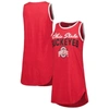 CONCEPTS SPORT CONCEPTS SPORT HEATHER SCARLET OHIO STATE BUCKEYES TANK NIGHTSHIRT