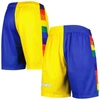 Mitchell & Ness Men's  Royal And Gold Denver Nuggets Hardwood Classics 1991 Split Swingman Shorts In Royal