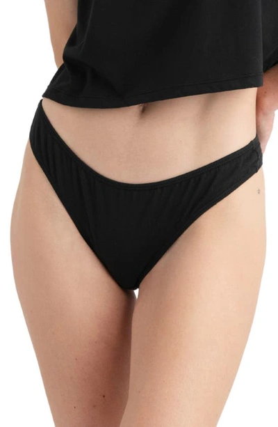 Kent 2-pack Compostable Organic Cotton Thongs In Black