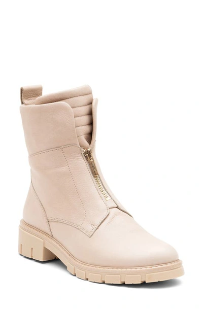 Ara Deon Leather Bootie In Nude