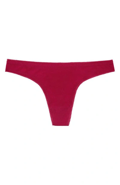 On Gossamer Gossamer Mesh Hip G Thong In Ruby