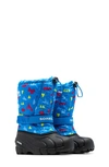 Sorel Kids' Flurry Weather Resistant Snow Boot In Hyper Blue/ Black