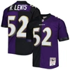 Mitchell & Ness Men's Mitchell & Ness Ray Lewis Purple/Black Baltimore  Ravens 2000 Split Legacy Replica Jersey