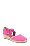 Lifestride Kascade Wedge Espadrille Sandal In Raspberry Pink Canvas