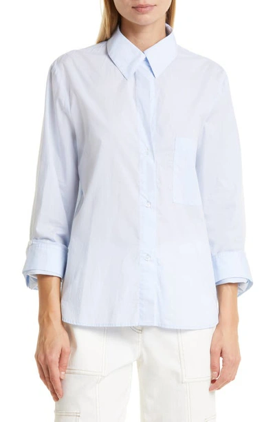 Twp New Morning After Poplin Button-up Shirt In Baby Blue
