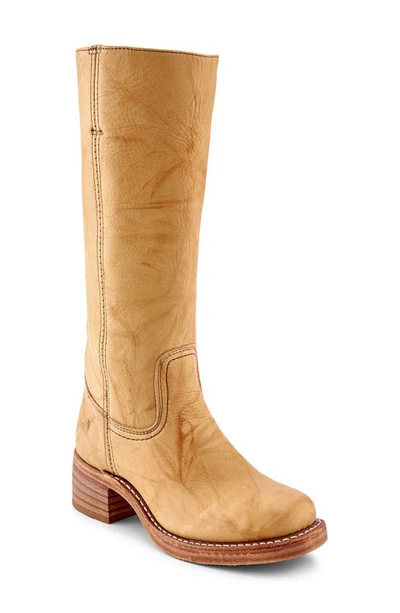 Frye Campus 14l Mid Calf Boot In Banana - Montana Leather