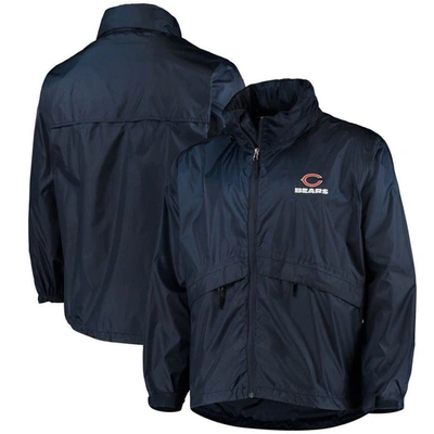 Dunbrooke Men's Navy Chicago Bears Sportsman Waterproof Packable Full-zip Jacket
