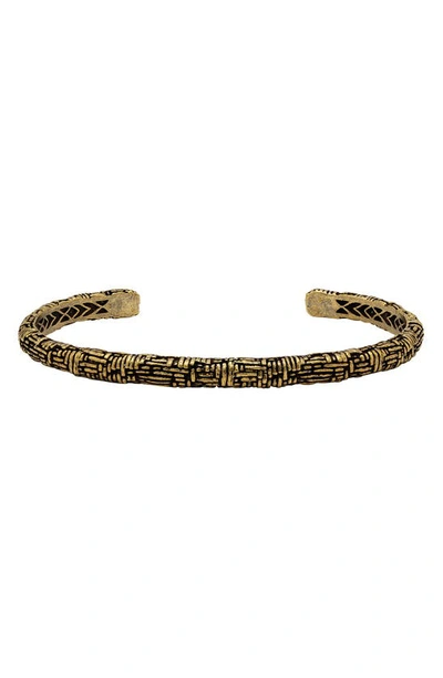 John Varvatos Artisan Cuff Bracelet In Brass