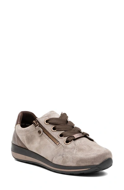 Ara Ollie Lace-up Sneaker In Bronze