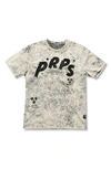 Prps Taze Cotton Graphic Logo Tee In Bleached Concrete
