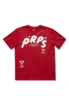 Prps Taze Cotton Graphic Logo Tee In Red Dahlia