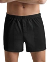 Hanro Sea Island Relaxed-fit Cotton Boxers In Black