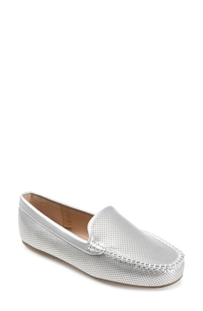 Journee Collection Halsey Womens Round Loafers In Silver