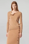 Altuzarra Minamoto Button-embellished Cashmere Sweater In Biscotti
