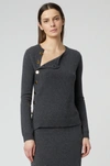 Altuzarra Minamoto Button-embellished Cashmere Sweater In Carbon Melange