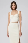 Altuzarra Nyneve Ribbed-knit Cropped Top In Ivory
