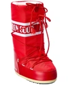 Moon Boot Classic Nylon Waterproof Snow Boots In Red