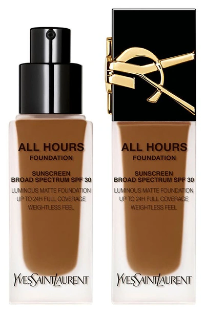 Saint Laurent All Hours Luminous Natural Matte Foundation 24h Longwear Spf 30 With Hyaluronic Acid Dw6 .85 Oz. / 2