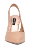 Nine West Women's Sinead 9x9 Block Heel Slingback Dress Pumps In Light Natural