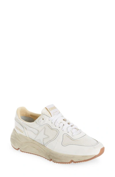 Golden Goose Running Sole Nappa Upper Toe Box Suede Sneakers In White