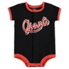 Outerstuff Newborn & Infant Black San Francisco Giants Stripe Power Hitter Romper In Black