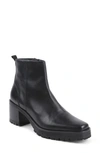 Andre Assous Milla Leather Square-toe Bootie In Black