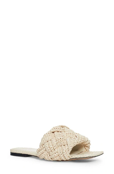 Bottega Veneta Lido Intrecciato-woven Raffia Heeled Sandals In White