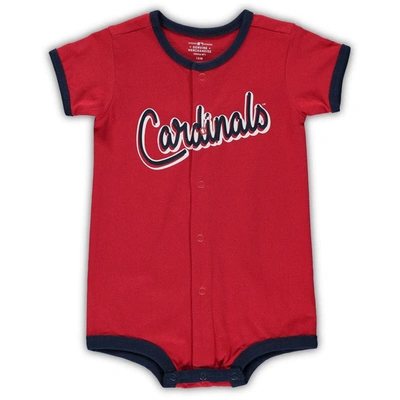 OUTERSTUFF INFANT RED ST. LOUIS CARDINALS POWER HITTER ROMPER