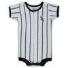 OUTERSTUFF INFANT WHITE CHICAGO WHITE SOX PINSTRIPE POWER HITTER COVERALL